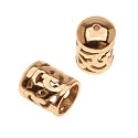 Anti-Tarnish Brass Bead/Cord End Caps Openwork Vine Pattern 11.2x8.5mm (2)