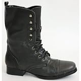 Search : Mens Military style Army BlackCombat lace up ankle worker Work Boots Size 7 8 9 10 11 12