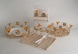 Decorative Buffet Serving Set Platter Plate Breakfast Gold Silverware