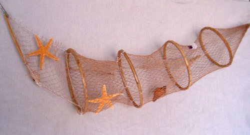 Fisch - Reuse zur Dekoration 60cm 4 Ringe + gratis Muscheln