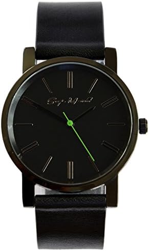 Sergio Montell Men's Black Leather Strap Watch - Black Tone Black Face - Simple and Minimalist Unisex Watch, Mens and Womens Leather Watch