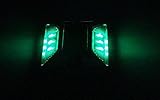 ソーラー2×3LED★点滅/緑色★光センサー自動点滅道路鋲誘導灯防水防圧 アルミ合金省エネ