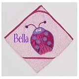 Ladybug Hooded Monogrammed Towel and Wash Cloth