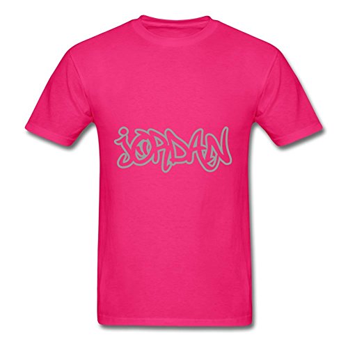Terrydaniel Xxxx-large O-neck Pink Top-shirt - Jordan Graffiti Outline Designed,men