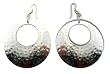 Hammered Plate Round Cutout Earrings