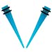 No Piercing Required - High Quality Blue Acrylic Fake Tapers - Imitation 2G with Rubber Bands - Very Strong Magnets - Sold as a Pair