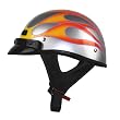 Vega XTS Orange Flame/Silver X-Large Half Helmet