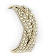 Studded Beige Braided Suede Snap Bracelet Fashion Jewelry