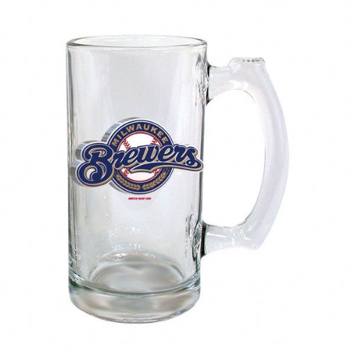 Milwaukee Brewers Beer Mug: 13 oz Glass Tankard