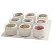 Lipper International 9-Canister See & Store on Wall Board - White