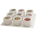 Lipper International 9-Canister See & Store on Wall Board - White