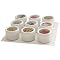 Lipper International 9-Canister See & Store on Wall Board - White