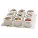 Lipper International 9-Canister See & Store on Wall Board - White