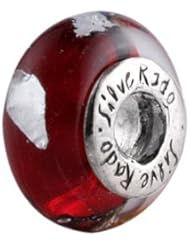 SilveRado(tm) SR04 Murano Glass Fire and Ice Bead / Charm