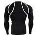 BALEAF Men's Cool Dry Skin Fit Long Sleeve Compression Shirt Color Grey Size XXL