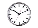 KARLSSON KA850290 Wanduhr Station Stahl poliert
