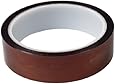Kapton Polyimide Low Static Adhesive Tape, 3" Core, 1 mil Thick, 36 yd Length, 1/4" Width