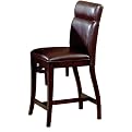 Nottingham Curved Non-Swivel Counter Height Stools- Brown