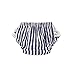 Baby Girls Striped Ruffle Sleeve Dress and Pants Nappy Cover Outfit