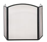 Outdoor Living : UniFlame 3 Fold Black Wrought Iron Arch Top Large Screen