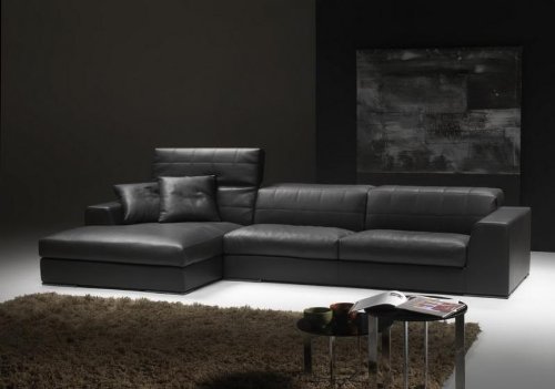 Arezzo Top Grain Italian Leather Sectional Sofa