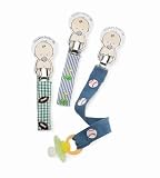 Baby Boy's Sports Themed Pacifier Clip 3 Pack