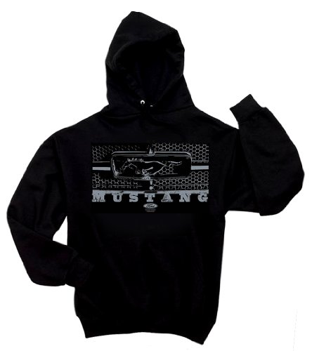 Ford Mustang Hooded Sweatshirt Mustang Chrome Grill Design