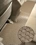 Hexomat custom all weather floor mats for 2003-04 Infiniti G35 Sedan 1 Piece Rear Floor Mat Tan