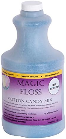 Paragon International 4 lbs Magic Floss Sugar in Easy Pour Bottle, Set of 6, Blue Raspberry