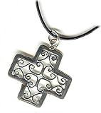 Sterling Silver Filigree Cross Necklace by SilverChicks!