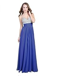 Material: Chiffon /Tulle 
Occasion: Evening  Party Dress  Prom Dress  
Neckline: V-Neck  
Waistline: Natural Waistline  
Skirt: A-line 
Embellishments: Beaded  Built-in Bra  Sequined  
Size Category: Adult 
Dry Clean