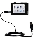 Classic Straight USB Cable for the Cowon iAudio D2 Plus with Power Hot Sync and Charge capabilities - uses Gomadic TipExchange Technology
