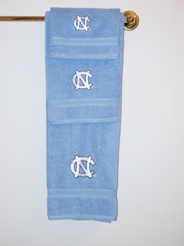 North Carolina Tar Heels - UNC Bathroom 3 Piece Towels Set NCAA College Athletics