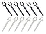 Hair Art Euro Roller Clips 2.5 Black And White (Pack of 12)