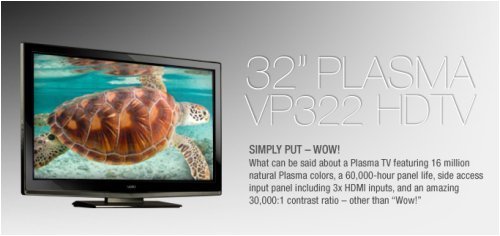 Vizio VP322HDTV10A 32 Class Plasma HDTV