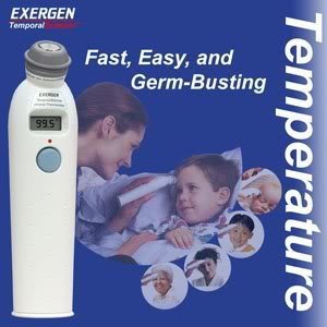 Exergen Temporal Artery Thermometer with Silver Ion Antimicrobial Head