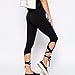 Lookatool Women Sports Gym Yoga Workout Cropped Leggings Fitness Lounge Pants (S, black)