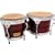 Latin Percussion LPP601 Performer Series Bongos, Dark Wood Chrome Hardware