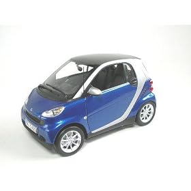 2007 Smart For Two Blue Diecast Car Model 1/18 Minichamps