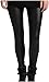 ToBeInStyle Women's Metallic Wet-Look Sleek Clubwear Shiny Faux-Leather Legging