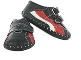 Pediped Originals * Zach -- Black / Red Leather Sneaker * Soft Leather-Soled Shoes! MEDIUM (US size: 5-5.5 / 12-18 months / EU Size 20)