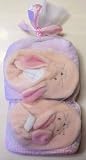 Set of Two Burp Cloths, and a Pair of Rabbit Shoes