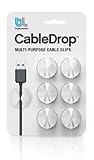 Blue Lounge Design CD-WH CableDrop Cable Management System for All Cables up to 5/16-Inch - White