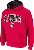 St. Johns Red Storm Arched Tackle Twill Hooded Sweatshirt