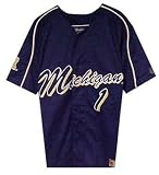 NCAA Michigan Wolverines Colosseum Flyball Baseball Jersey