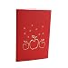 Magideal 3D Pop Up Invitation Greeting Card Christmas Valentine Anniversary Apple RS.160.00