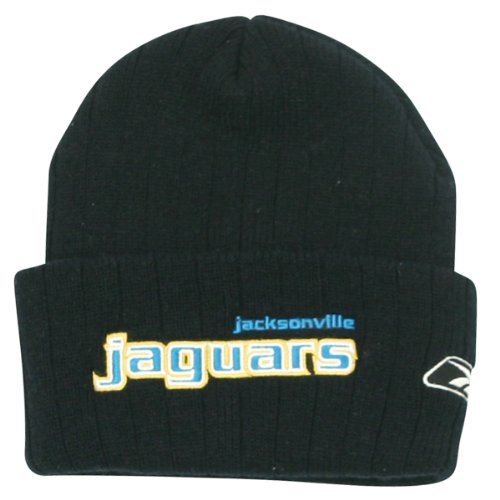 Jacksonville Jaguars Ribbed Cuffed Winter Knit Hat - Black