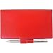 Cherry Plum Solid Colors Baekgaard Leather Brights Checkbook Cover & Pen, Genuine Leather