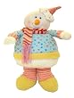 12" Glittery Pastel Plush Candy Christmas Snowman