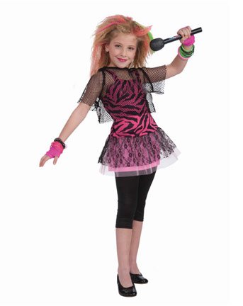Forum Novelties 80s Punk Rock Star Girls Costume